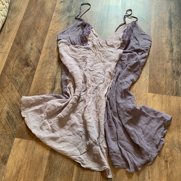 VS Vintage 100% Silk Embroidered Lingerie Babydoll Slip - Picture 9 of 11